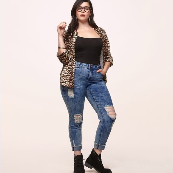 🚗👖🔥LORALETTE FRAYED CUFF DESTRUCTED CROP🔥👖🚗 - Picture 4 of 6